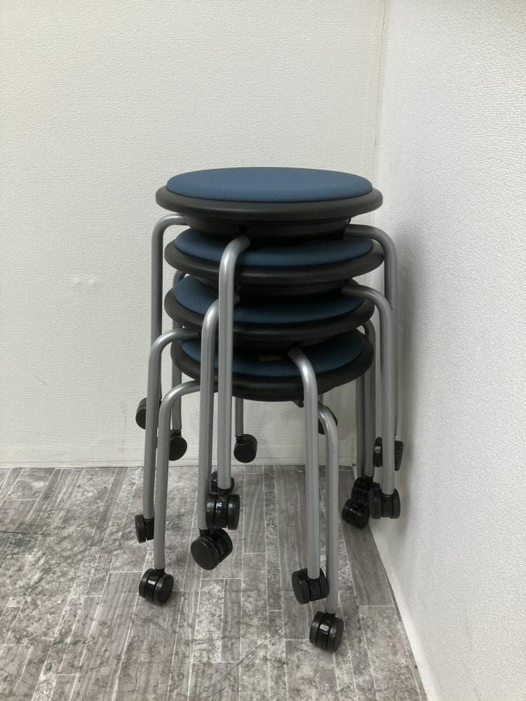 オカムラキャスター付丸イス 商品画像7