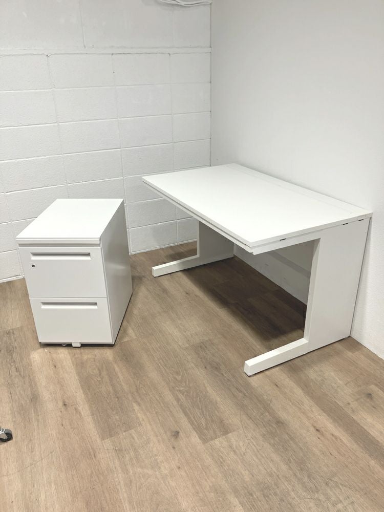 ウチダ（内田洋行）SCAENA(スカエナ)シリーズ　Kタイプ 1200平デスク+ワゴンセット 商品画像7