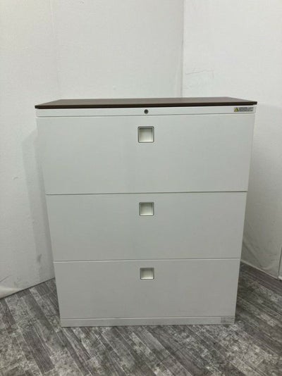 オカムラレクトラインシリーズ 天板付3段ラテラル書庫 商品画像1