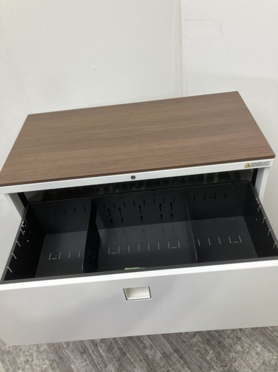 オカムラレクトラインシリーズ 天板付3段ラテラル書庫 商品画像4