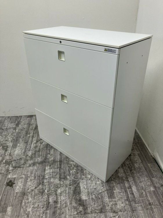 オカムラレクトラインシリーズ 天板付3段ラテラル書庫 商品画像2