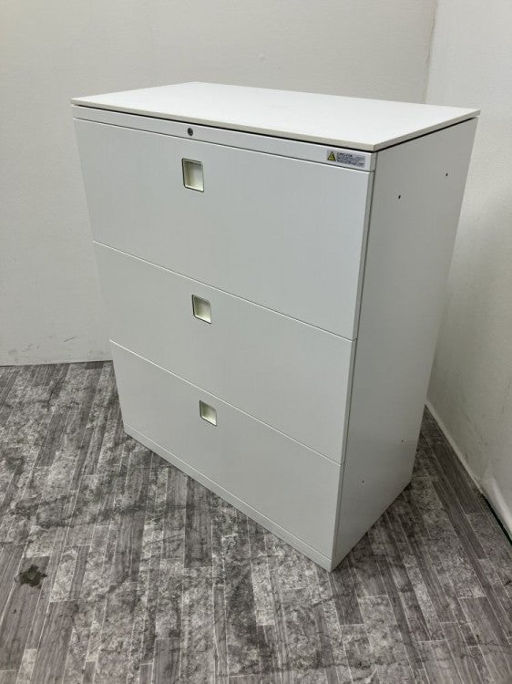 オカムラレクトラインシリーズ 天板付3段ラテラル書庫 商品画像2