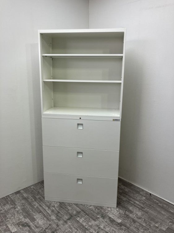 オカムラレクトラインシリーズ 3段ラテラル・オープン上下書庫 商品画像1