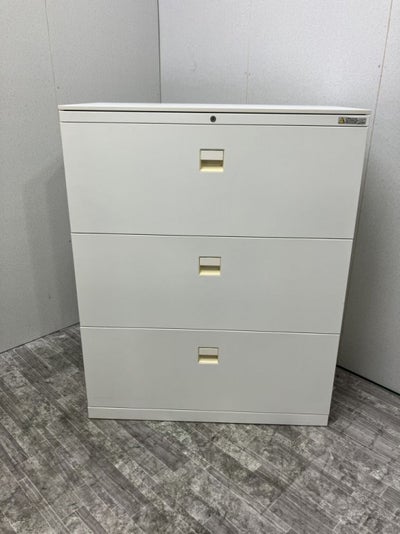 オカムラレクトラインシリーズ 天板付3段ラテラル書庫 商品画像1