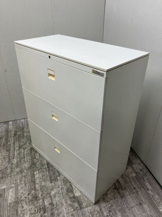 オカムラレクトラインシリーズ 天板付3段ラテラル書庫 商品画像2