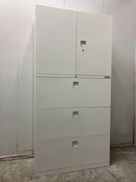 オカムラレクトラインシリーズ 両開きラテラル上下書庫 商品画像1