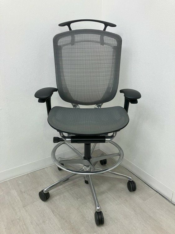 オカムラContessa seconda(コンテッサセコンダ)シリーズ 可動肘付ハイチェア 商品画像2