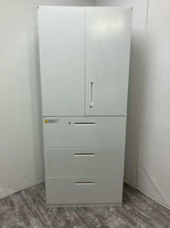 ウチダ（内田洋行）HS(ハイパーストレージ)シリーズ 3段ラテラル・両開き上下書庫 商品画像1