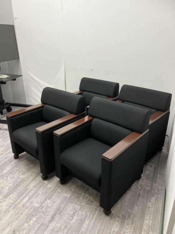 オカムラS-18Hシリーズ 応接会議チェア4脚セット 商品画像1