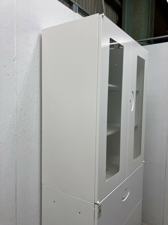 ライオンガラス両開きラテラル上下書庫 商品画像8