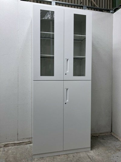 コクヨEDIA(エディア)シリーズ ガラス両開き上下書庫 商品画像1