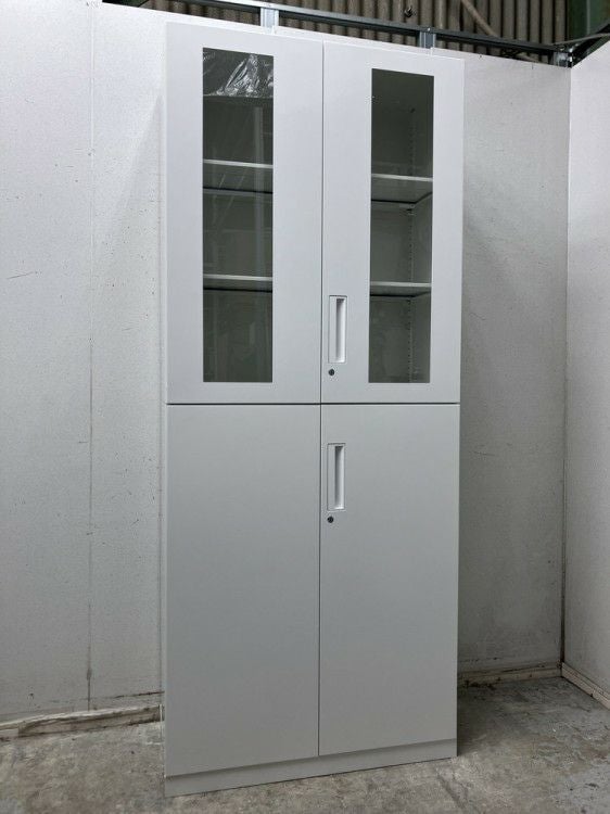 コクヨEDIA(エディア)シリーズ ガラス両開き上下書庫 商品画像1