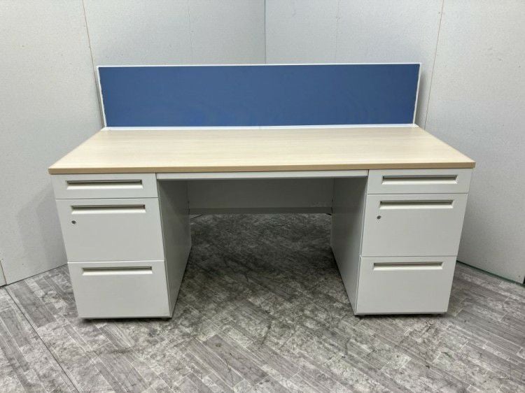 ウチダ（内田洋行）SCAENA(スカエナ)シリーズ　Kタイプ デスクパネル付1600両袖デスク 商品画像2