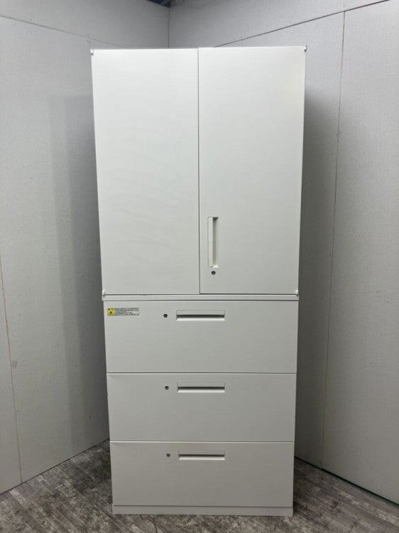 ウチダ（内田洋行）HS(ハイパーストレージ)シリーズ 3段ラテラル・両開き上下書庫 商品画像1