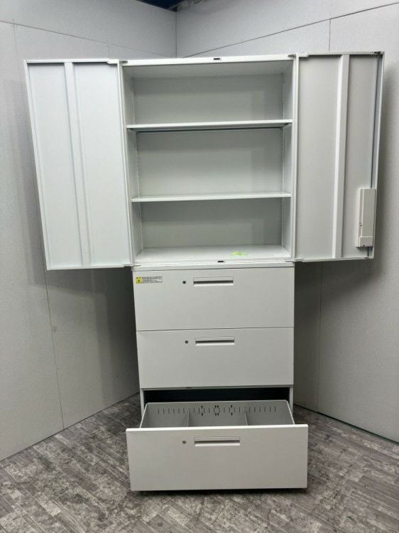 ウチダ（内田洋行）HS(ハイパーストレージ)シリーズ 3段ラテラル・両開き上下書庫 商品画像3