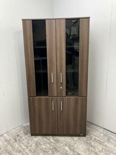 オカムラ役員室用両開き・ガラス両開き書棚 商品画像1
