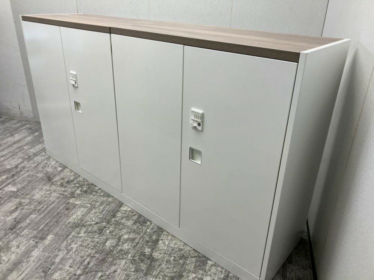 オカムラレクトラインシリーズ ダイヤル式天板付両開き書庫2台セット 商品画像2