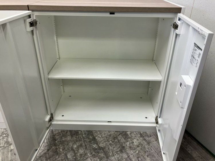 オカムラレクトラインシリーズ ダイヤル式天板付両開き書庫2台セット 商品画像5