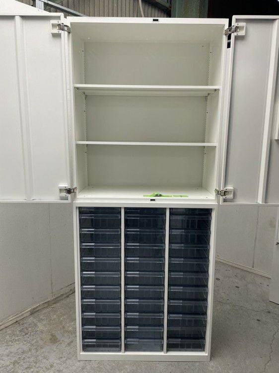 オカムラレクトラインシリーズ 両開きクリアトレー上下書庫 商品画像8