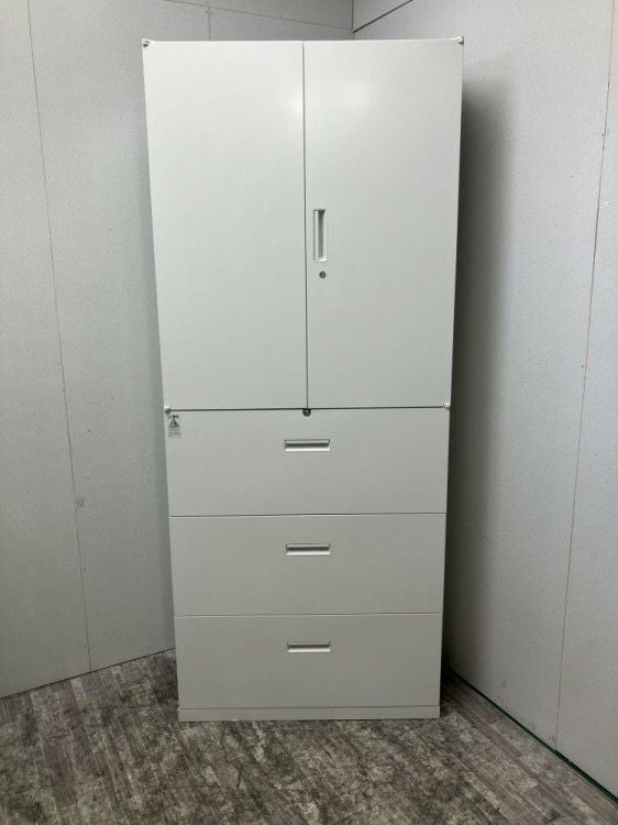 共栄　上両開き書庫下３段ラテラル書庫『美品中古』 共栄工業 3段ラテラル・両開き上下書庫 | 無限堂ネットショップ