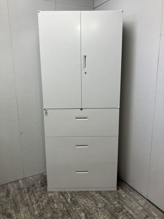 ライオン3段ラテラル・両開き上下書庫 商品画像1