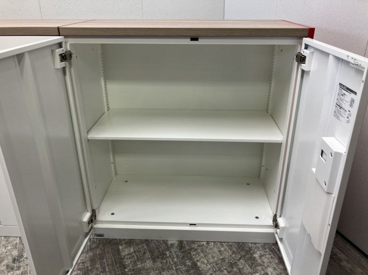 オカムラレクトラインシリーズ ダイヤル式天板付両開き書庫2台セット 商品画像4
