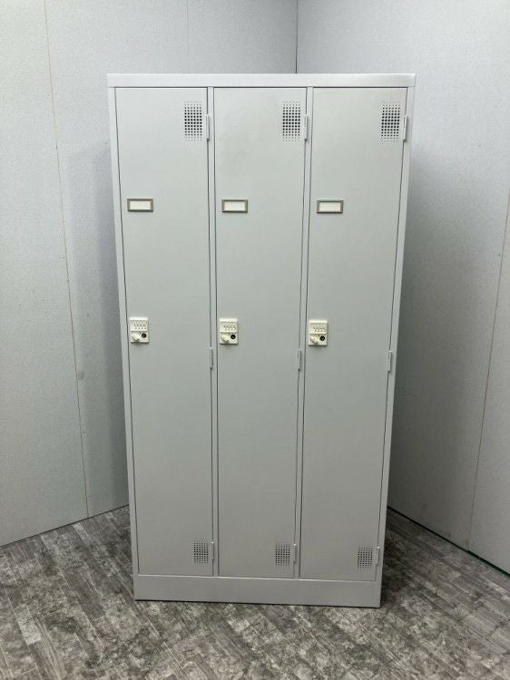 豊国工業 ダイヤル式3人用ロッカー TLK-D3N | 無限堂ネットショップ