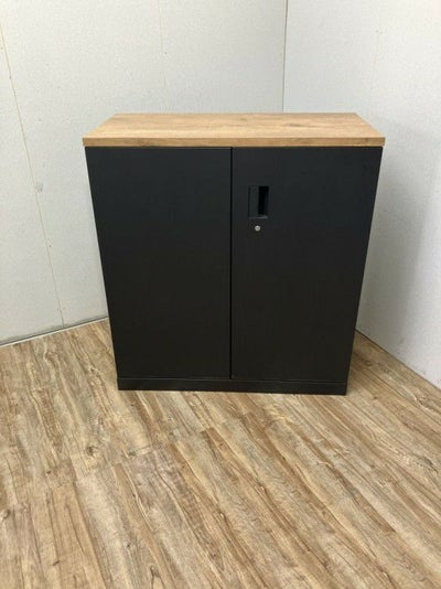 イトーキeSキャビネット(エスキャビネット)シリーズ 天板付両開き書庫 商品画像1