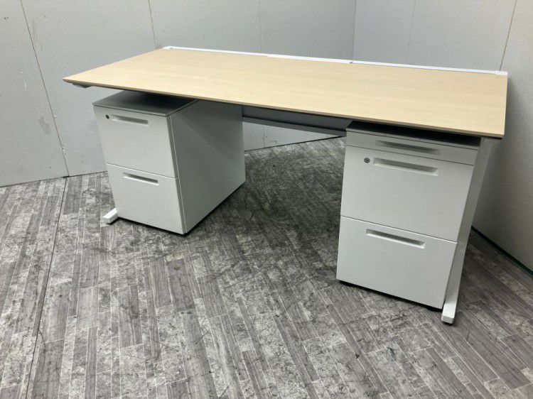 コクヨLEVIST(レヴィスト)シリーズ 1600平デスク+ワゴンセット 商品画像2