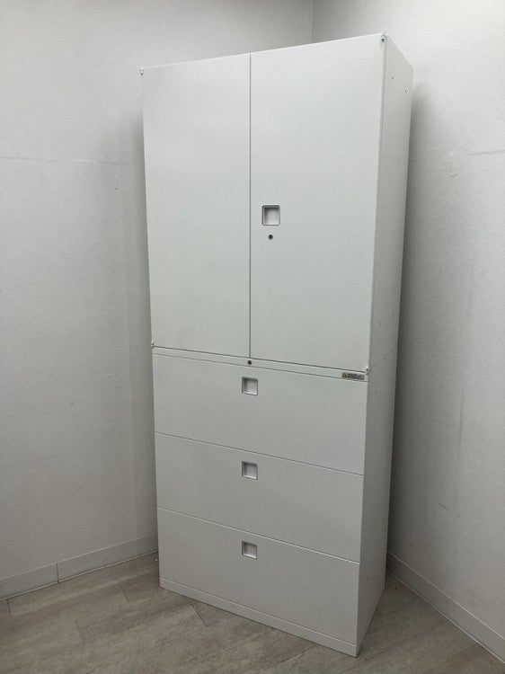 オカムラレクトラインシリーズ 両開きラテラル上下書庫 商品画像1