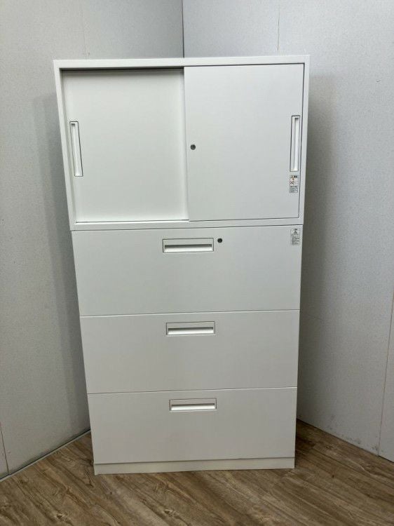 コクヨEDIA(エディア)シリーズ 3段ラテラル・引違い上下書庫 商品画像1