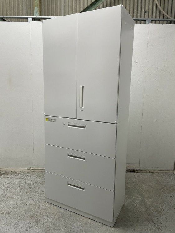 ウチダ（内田洋行）HS(ハイパーストレージ)シリーズ 両開きラテラル上下書庫 商品画像1