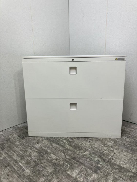 オカムラレクトラインシリーズ 天板付2段ラテラル書庫 商品画像1