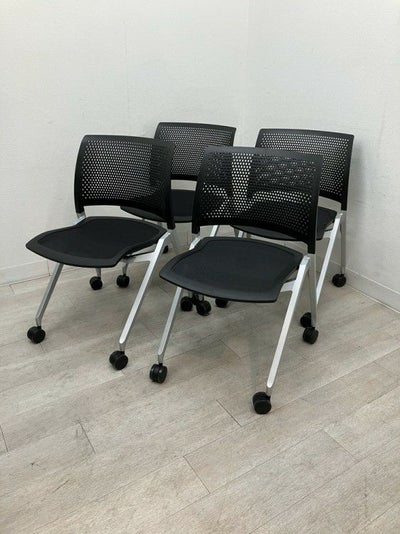 コクヨスプラインシリーズ ネスティングチェア4脚セット 商品画像1