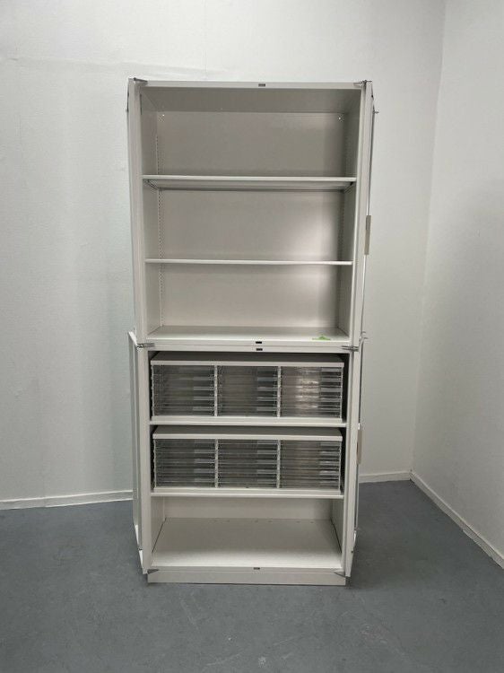 プラスシンラインシリーズ 両開きクリアトレー上下書庫 商品画像8