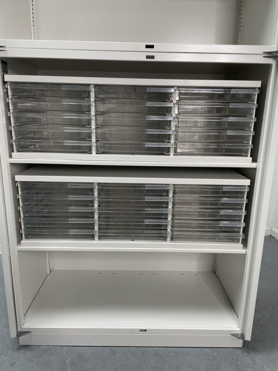 プラスシンラインシリーズ 両開きクリアトレー上下書庫 商品画像11