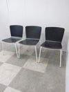 オカムラLives Cafe Chair(ライブス カフェチェア)シリーズ スタッキングチェア 3脚セット 商品画像1