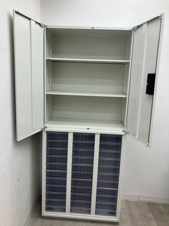 プラスLX-5(エルエックス-ファイブ)シリーズ 両開きクリアトレー上下書庫 商品画像7