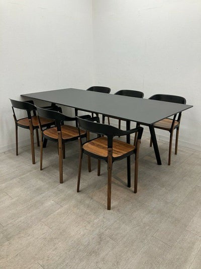 マジス（MAGIS）PILO(ピロ)シリーズ/STEEL WOOD(スティールウッド) 2000ミーティングテーブル+ミーティングチェア6脚セット 商品画像1