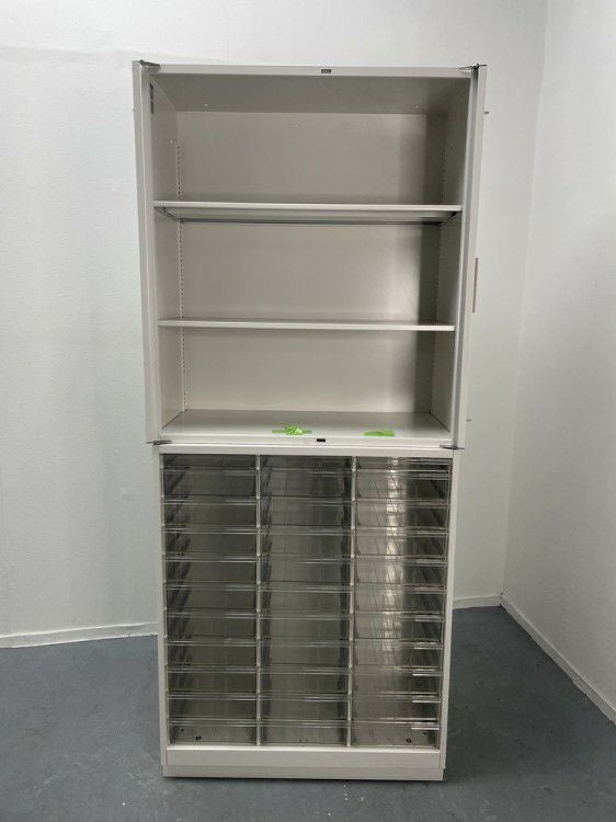 イトーキシンラインシリーズ 両開きクリアトレー上下書庫 商品画像8