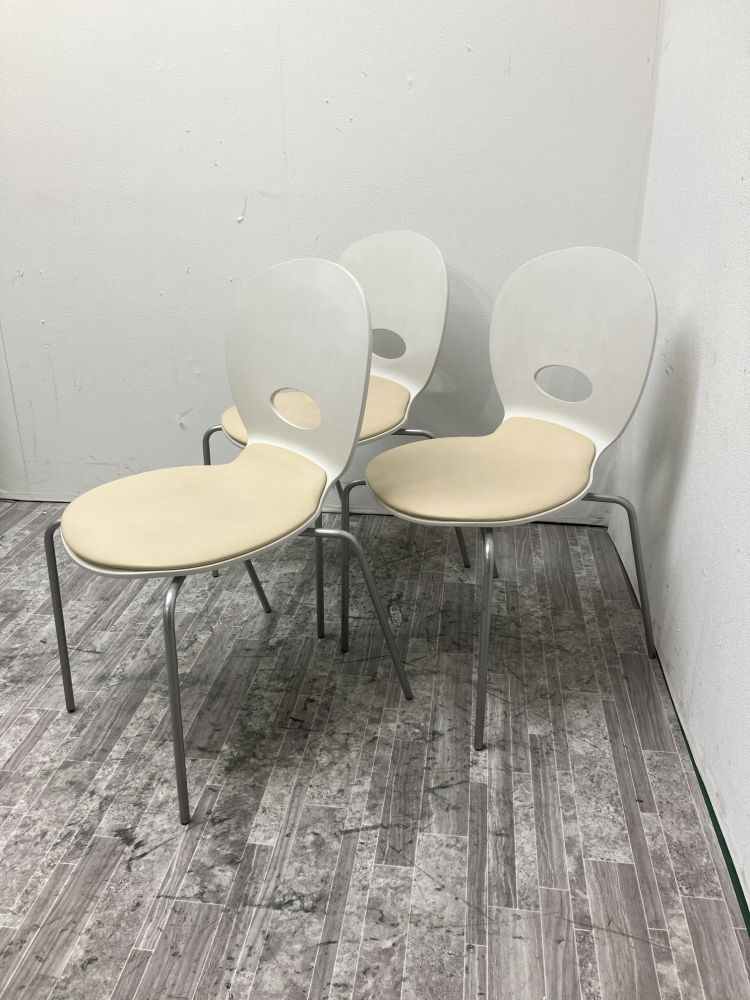 GALVANO TECNICA スタッキングチェア 2脚 2脚セット】スタッキングチェア ダイニングチェア 会議用椅子 ブラック
