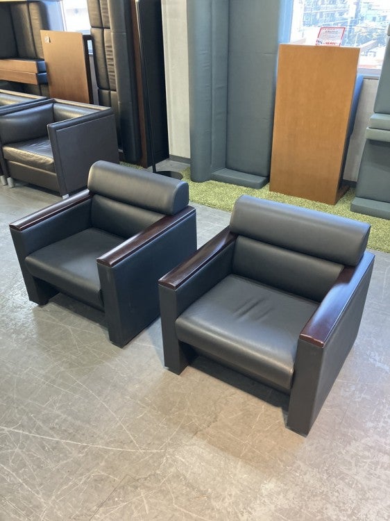 オカムラS-28Sシリーズ 1人掛けソファ2脚セット 商品画像1