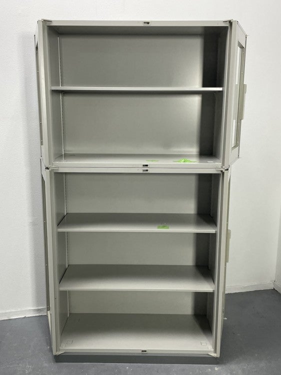 ナイキNWシリーズ ガラス両開き上下書庫 商品画像8