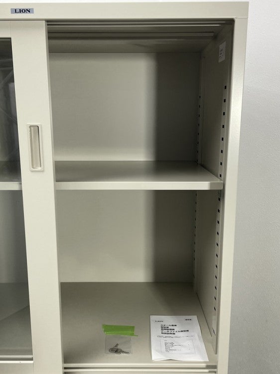 ライオン保管庫シリーズ ガラススライド上下書庫 商品画像8