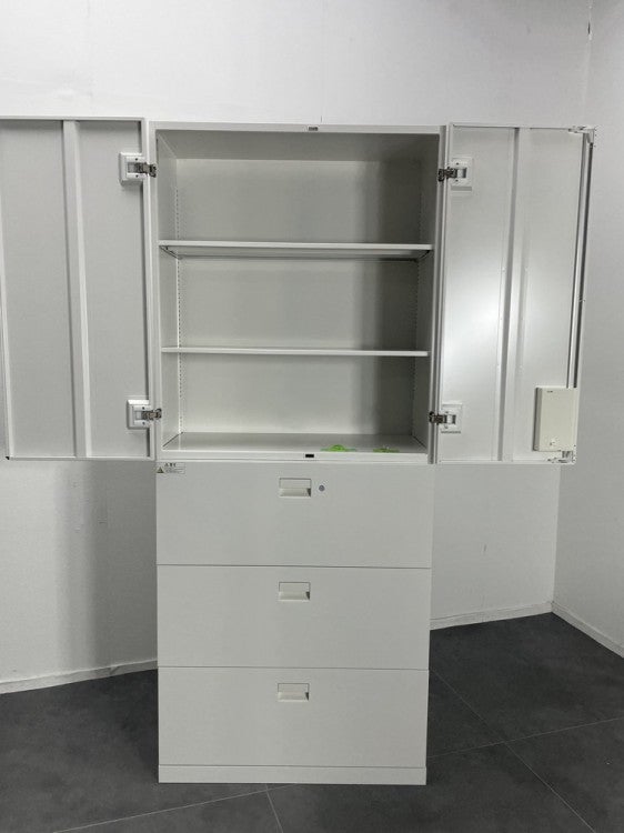 イトーキeSキャビネット(エスキャビネット)シリーズ 両開きラテラル上下書庫 商品画像9