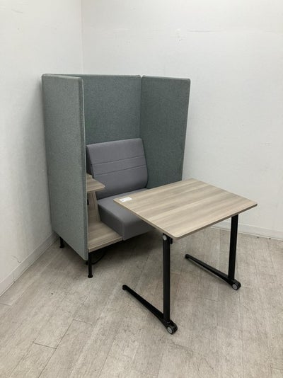 オカムラライブスシリーズ パーソナルブース+パーソナルテーブルセット 商品画像1