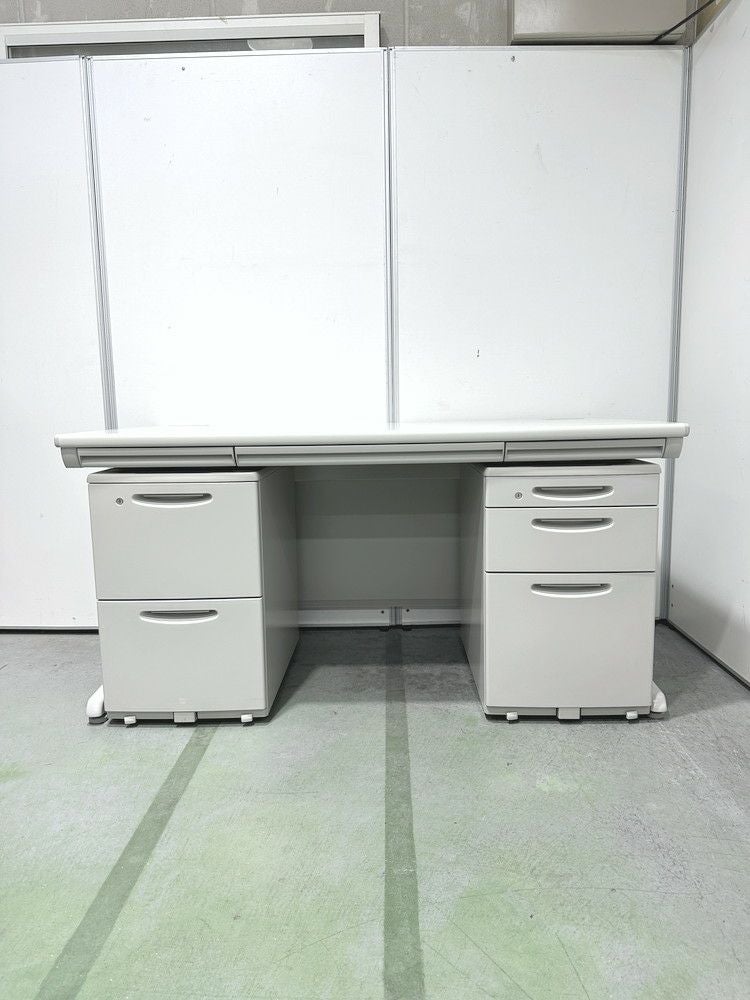 オカムラSD-Vシリーズ 1400平デスク+ワゴン2台セット 商品画像2