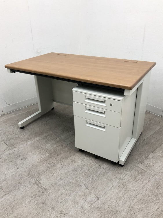 プラス1200平デスク+ワゴンセット 商品画像1