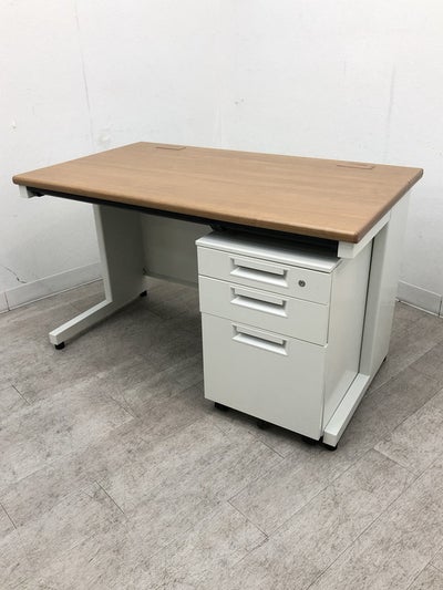 プラス1200平デスク+ワゴンセット 商品画像1