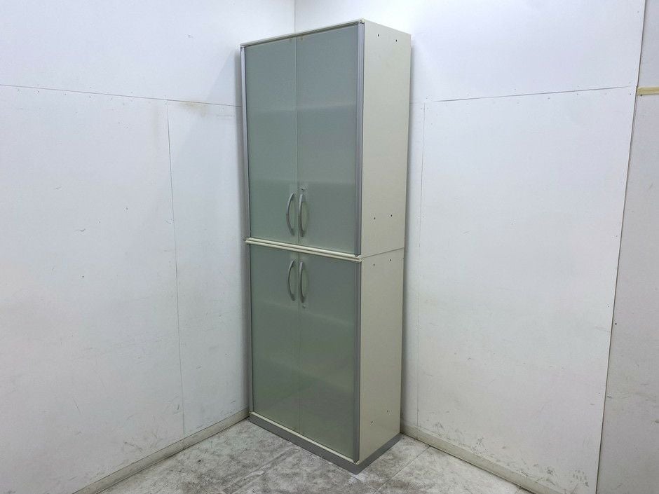 プラスエクセフストレージシリーズ ガラス両開き上下書庫 商品画像2